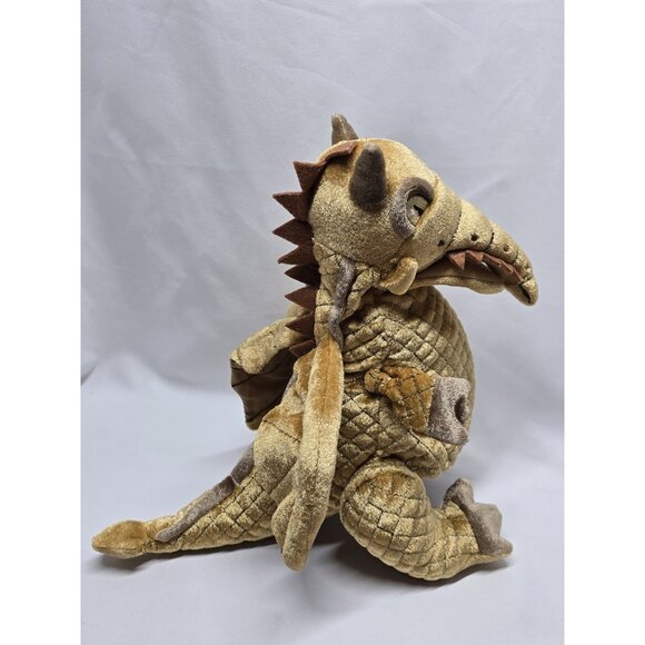 Wicked the Musical Gold Dragon 11" Plush Hand Puppet Time Clock Stuffed Animal - Picture 3 of 12